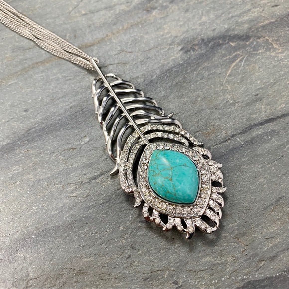 Allen Schwartz/ Long/ Feather/ Elegant/ F4-5 - Picture 1 of 5